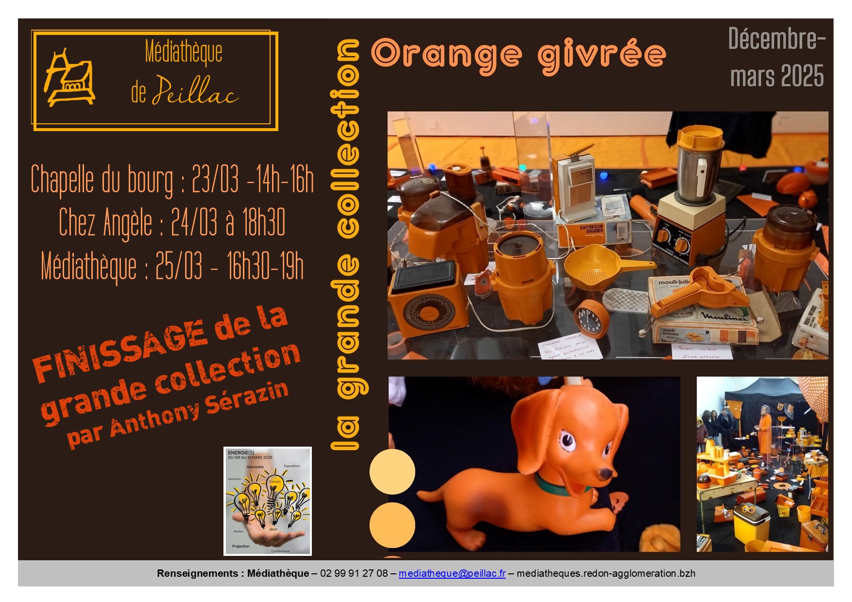 Affiche finissage La grande collection Orange Givrée