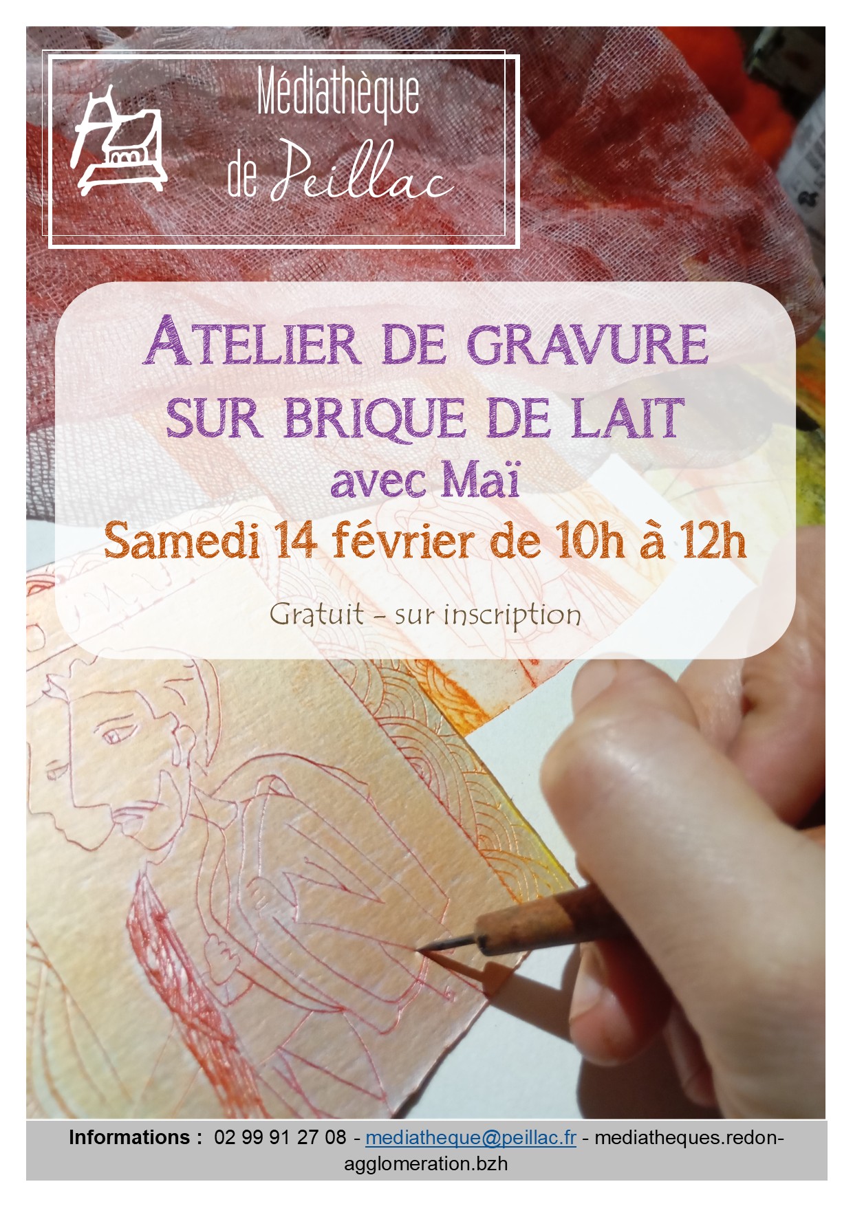 affiche Atelier gravure Maï